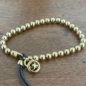 Michael Kors gold bead stretchy bracelet